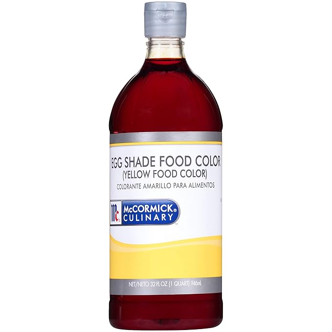 McCormick Culinary Egg Shade (Yellow) Food Color, 32 fl oz - One 32 Fluid Ounce Bottle of Egg-Shade Food Coloring With Bright, Lively Yellow Color Perfect for Frosting, Icing, Cakes, Cookies and More