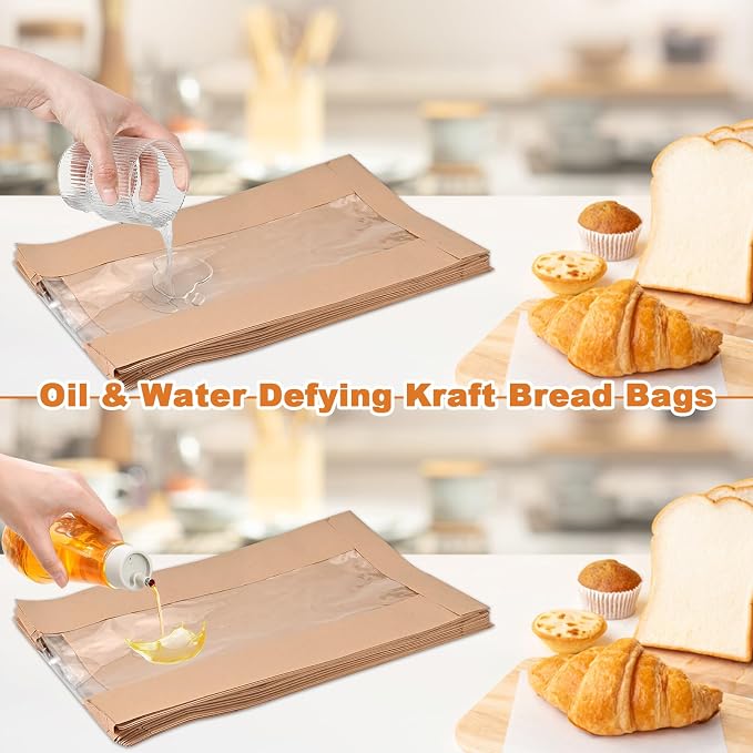 Bread Bags for Homemade Sourdough Bread, Reusable Beeswax Bags for Sourdough, 2 Pack Large Linen Bread Bags and 20 Paper Sleeves for Sourdough Baked Food Storage & Gifts