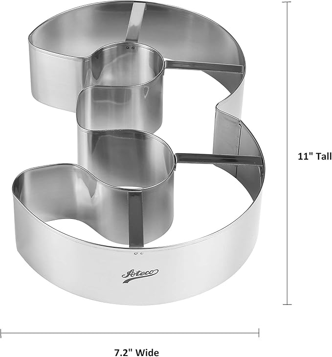 Ateco Extra Large Number 3 Cake Cutter