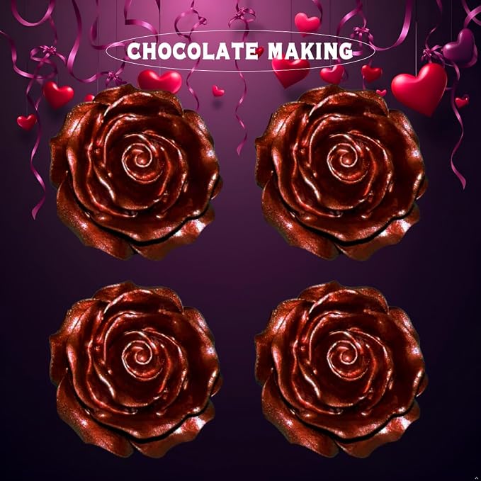 2PCS Rose Flowers Silicone Molds Cake Chocolate Mold Wedding Cake Decorating Tools Fondant Sugarcraft Cake Molds