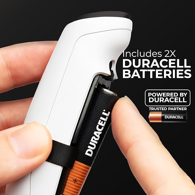 Zulay Kitchen Powerful Milk Frother Wand With Duracell Batteries - Ultra Fast Handheld Drink Mixer - Electric Whisk Foam Maker for Coffee, Lattes, Cappuccino & Matcha - Triple Whisk - Black