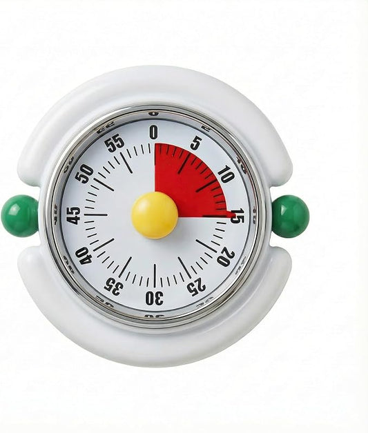 Visual Timer, Cute Magnetic Mechanical Kitchen Timer for Cooking, No Batteries Required, 60-Minute Countdown Clock for Study, Classroom, Baking, Yoga, Pomodoro - Loud Alarm