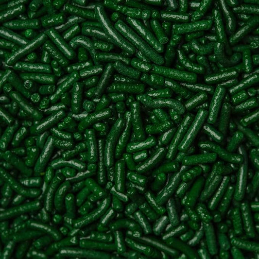 Sprinkles Edible Soft Jimmies Soft Sprinkles for Topping Ice Cream, Cookies, Cakes, Cupcakes, Dessert Decorating MADE IN USA 4 oz (DARK GREEN)