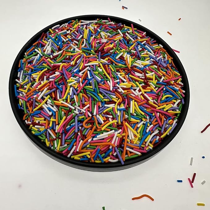 Rainbow Jimmies Sprinkles,Cake Dessert Sprinkles,Cookie Sprinkles,Sugar Pearl, Edible Candy Pearls Sprinkles -Easter Sprinkles- Color Sprinkles - Holiday Cake Sprinkles - Gluten-Free Sprinkles for Baking - Cupcake and Cake Topper for Cake Cupcake Decor...