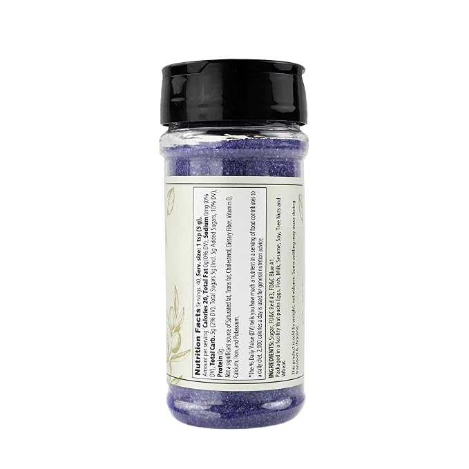 Olive & Vine Purple Sanding Sugar, Sweet Finish, For Baking & Decorating, Rich Tradition, Authentic Taste, For Global Recipes (7.2 Ounce)
