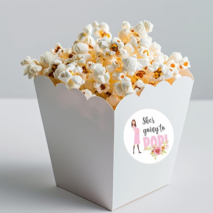 S'more Love Stickers - Baby Girl Shower Stickers - Adding S'more Love to our Family labels -Thank you for Celebrating with me Labels (Pink) (going to pop Pink)