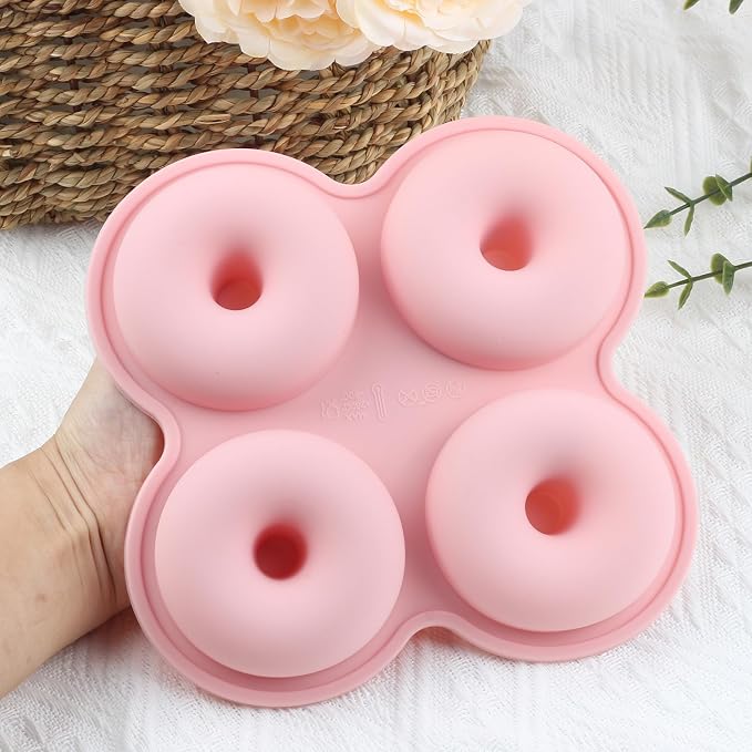 4 Cavity Donut Silicone Chocolate Molds Doughnut Pan Baking Mold For Chocolate Candy