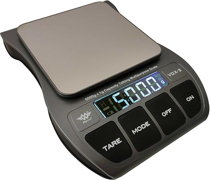 My Weigh SCMVOXEVOL 5000g by 1g Talking Kitchen Scale, Silver