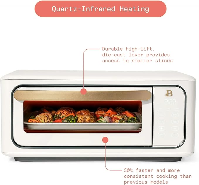 Infrared Air Fry Toaster Oven 9 Slice, 1800W Countertop Oven with Convection & Air Fry Functions, Digital Touch Display, Multi Cooking Modes for Baking, Broiling & Reheating