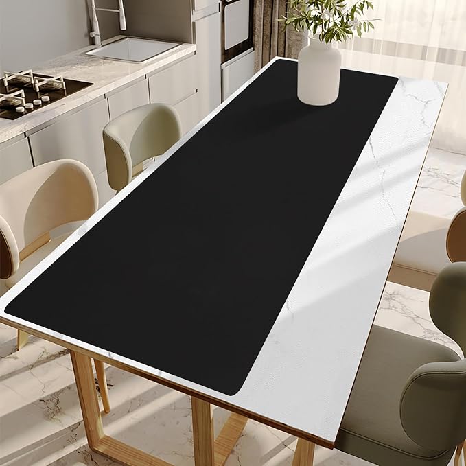 Large Silicone Mats for Kitchen Counter, 16" x 72" Heat Resistant mat, Food-Grade Silicone Pastry mat, Multi-Purpose Countertop Protector Mat, Skin-Friendly Surface,Freely Cuttable,Black