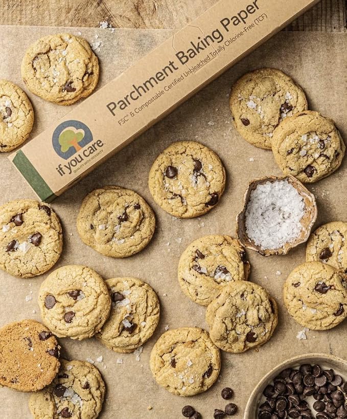 If You Care Parchment Baking Paper, Roll, 70 Sq Ft, Unbleached | Chlorine Free | Greaseproof | Silicone Coated | Pack of 2