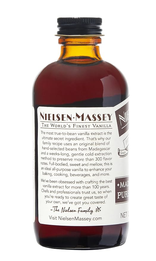 Nielsen-Massey Madagascar Bourbon Pure Vanilla Extract for Baking and Cooking, 4 Ounce Bottle
