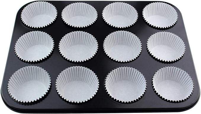 Standard Size Baking Cups Cupcake Liners 200 Pcs (Black)
