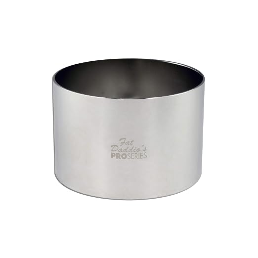 Fat Daddio's Stainless Steel Round Cake & Pastry Ring, 4 x 2 Inch