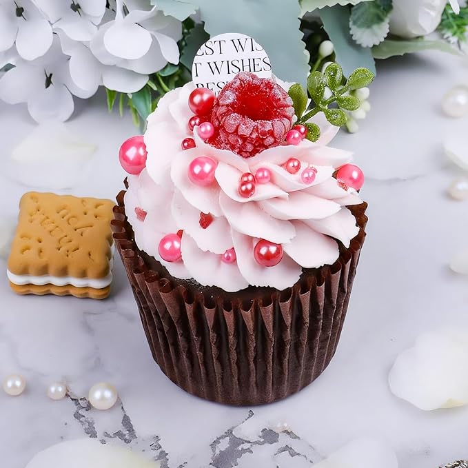 Valentines Sprinkles for Cake Decorating, 7.8oz Pearl Sprinkles 4 Colors Mix Sweet Pink Red White Pearls for Cake Cupcake Cookie Baking Donuts Ice Cream Toppings