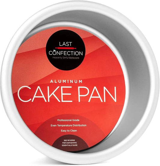 Last Confection 4" x 2" Round Cake Pan, Anodized Aluminum Cake Pan Baking Tin Mold, Professional Bakeware