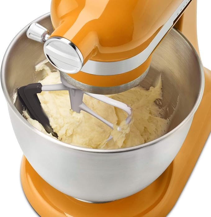 KITCHPOWER 4.5-5 Quart Flex Edge Beater for KitchenAid Tilt-Head Stand Mixers White