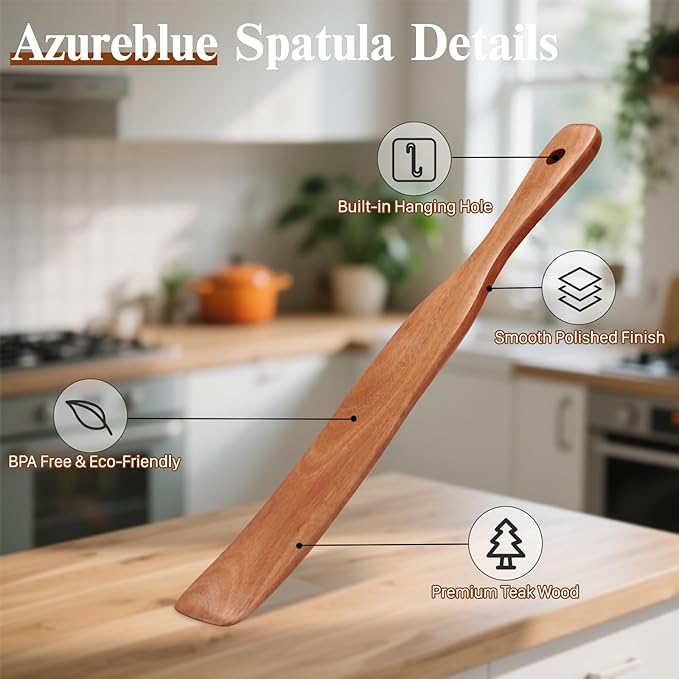 4Pcs Skinny Spurtle for Sourdough Starter, Reaching Bottom of Jars, Dough Whisk, Stirring, Mixing, Spreading, Wooden Stir Spurtles, Kitchen Tools for NonStick Cookware, Gift for Sourdough Lovers