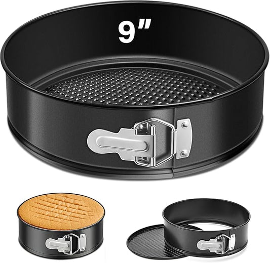 9 Inch Springform Pan, Nonstick Leakproof Cheesecake Pan for Baking, with Removable Bottom, Easy Release & Cleanup