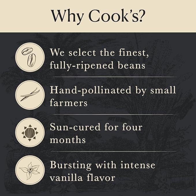 Cook’s, Organic Madagascar Vanilla Powder, World’s Finest Gourmet Fresh Premium Vanilla for Cooking, Baking, & Flavoring, 5 lb (80 Ounce)
