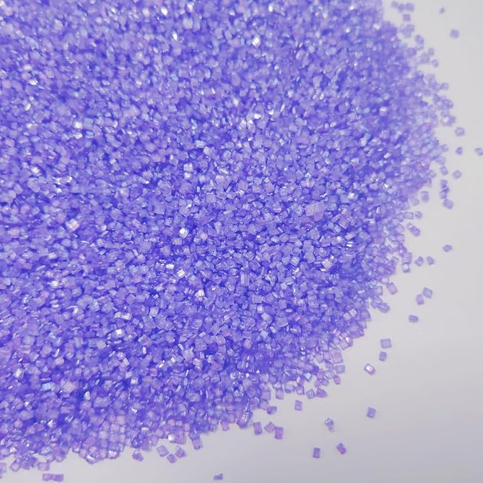 HeDeon&Rles Edible Purple Sanding Sugar Crystals for Baking 120g/4.23oz Sparkling Sugar Crystals Cake Cupcake Pancake Ice Cream Top Birthday Wedding Easter Halloween ChristmasCake Decoration