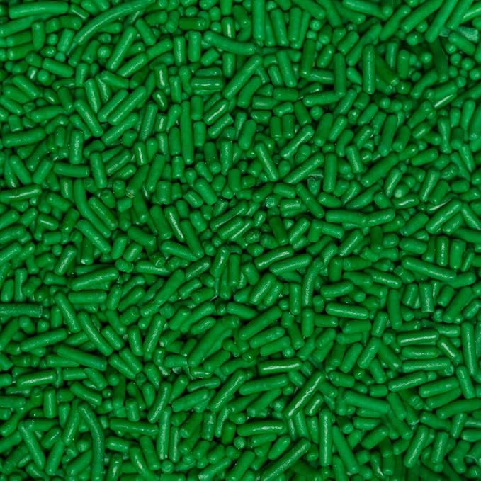 Sprinkles Edible Soft Jimmies Soft Sprinkles for Topping Ice Cream, Cookies, Cakes, Cupcakes, Dessert Decorating MADE IN USA 4 oz (GREEN)