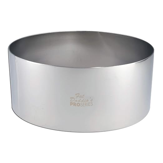 Fat Daddio's Stainless Steel Round Cake & Pastry Ring, 9 x 3 Inch