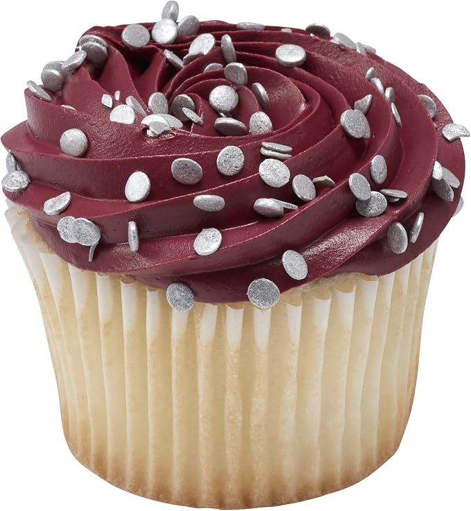DECOPAC Confetti Silver Quins Sprinkles, 1.21 lb