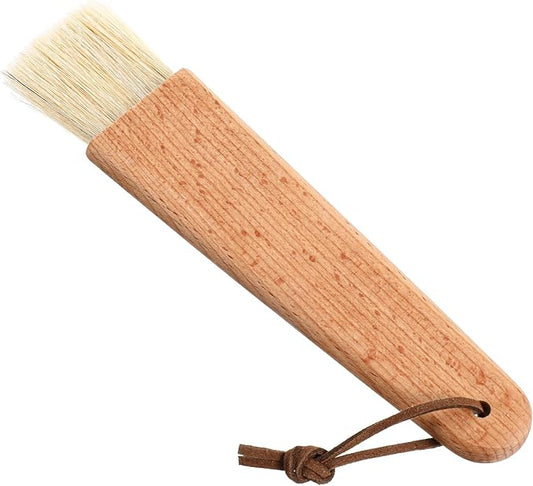 Pastry Brush with Beech Wood, Natural Boar Bristle Basting Brush for Cooking Flat Food Brushes for Spreading Butter Oil Sauce Barbecue Baking Kitchen Cooking
