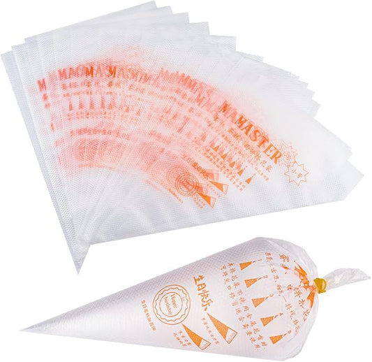 LABOTA Piping Bags Disposable,10 Inch Pastry Bags,200 Tipless Icing Bags for Cake Decorating