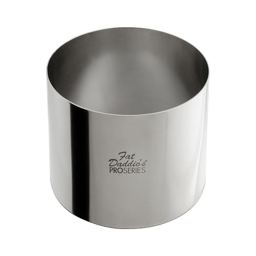 Fat Daddio's Stainless Steel Round Cake & Pastry Ring, 4 x 2.375 Inch