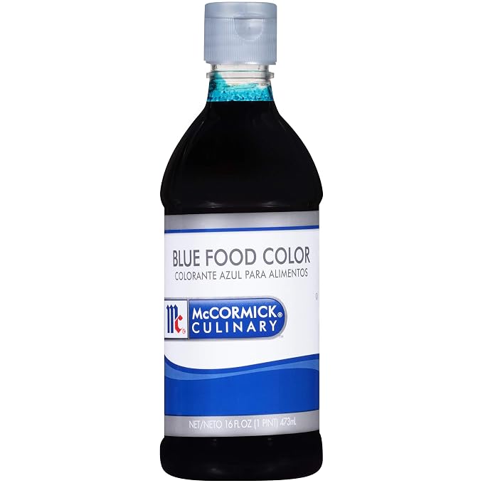 McCormick Culinary Blue Food Coloring, 16 fl oz (Pack of 6) - Six 16 Fluid Ounce Bottles of Blue Food Coloring Liquid to Add Color to Cakes, Cookies, Icings and Fillings