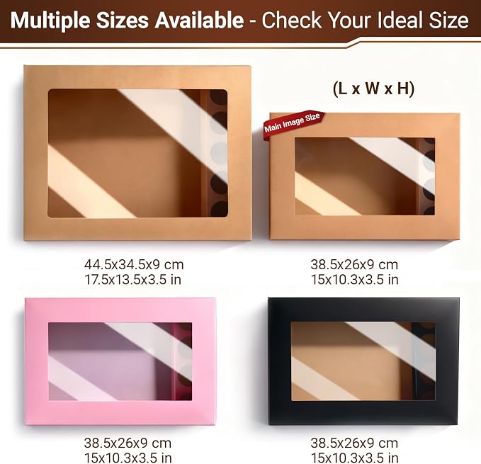 Extra Large Disposable Serving Pastry Box Cardboard 5PK, Strong Platter Box w/ Lid for 8-10 People To Go, Stably Filled Catering Charcuterie Board for Picnic Party Take Out (17.5"x13.5"x3.5"H)