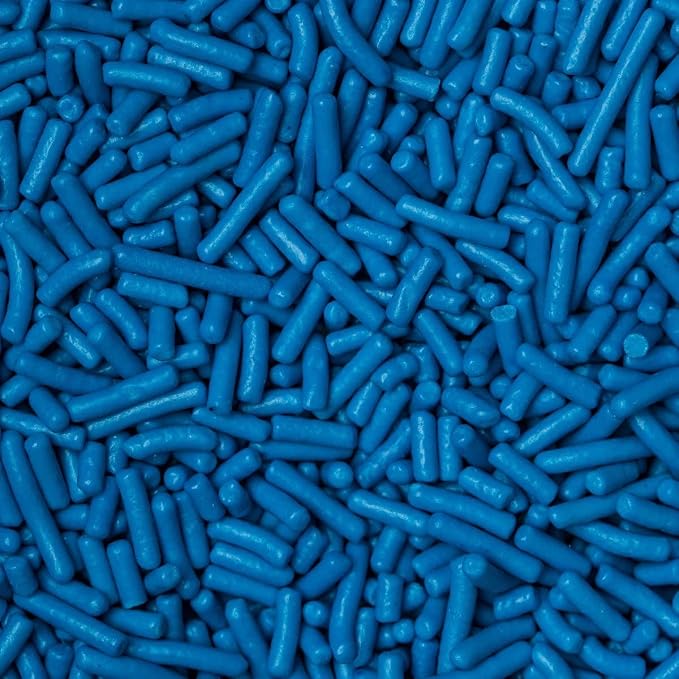 Sprinkles Edible Soft Jimmies Soft Sprinkles for Topping Ice Cream, Cookies, Cakes, Cupcakes, Dessert Decorating MADE IN USA 4 oz (BLUE)