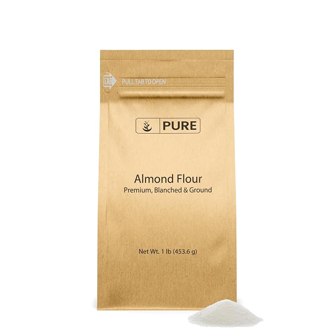 Pure Original Ingredients Almond Flour (1 lb) Blanched Almonds, Extra Fine, Grown in California