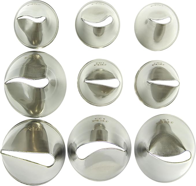 Jem Enterprises JEM Cake Decorating Tip #123 Large Petal/Ruffle Piping Nozzle, Standard, Silver