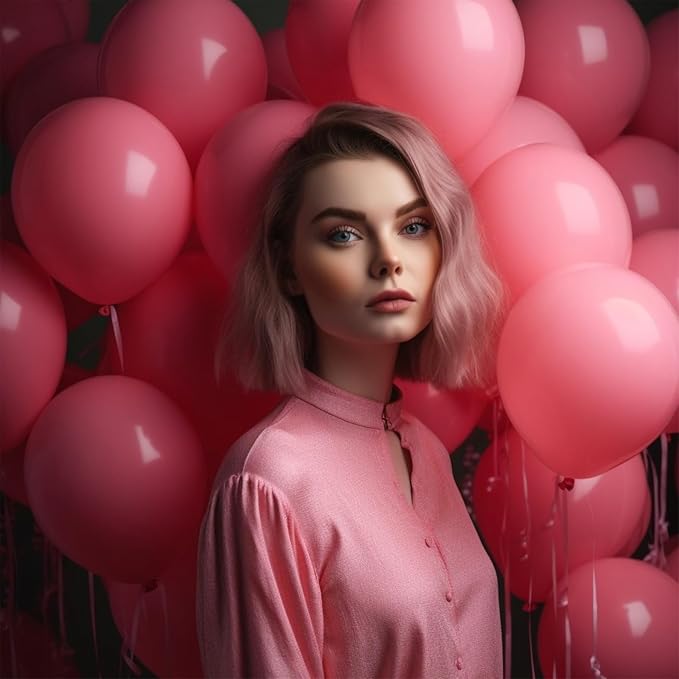 Jobkoo Dusty Pink Balloons 12 Inch, 100 Pack Vintage Pink Balloon Boho Dusty Rose Latex Balloons Matte Mauve Retro Blush Pink Helium Balloons for Birthday Wedding Baby Bridal Shower Party Decorations
