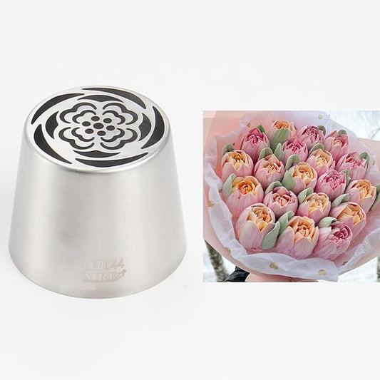 Extra Large Russian Piping Tips for Marshmallows Stainless Steel Flower Frosting Nozzles many styles Cake Decorating Baking tool for Buttercream, Cupcakes Cookies(SL44)
