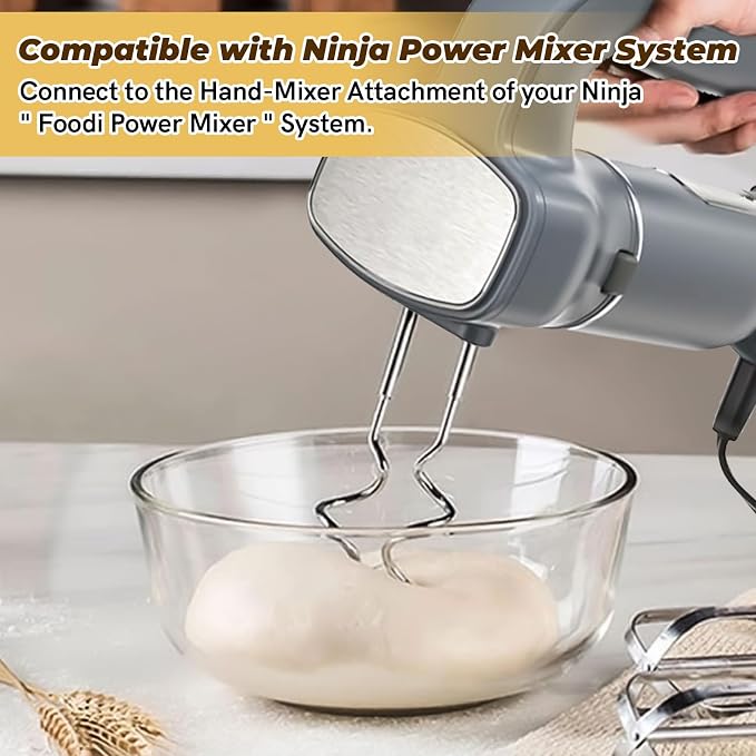 Dough Hook for Ninja Mixer, Power Mixer System (CI100 Series) for Ninja Blender Accessories CI100, CI101, CC105A, CI105BRN & CI101H1, Stainless Steel Foodi Accessories XSKDOUGHHK,1 Pack