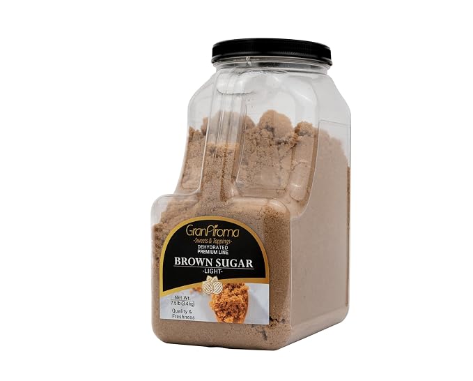 GranAroma Light Brown Sugar, Baking & Desserts, Cane Molasses, Pantry Staple (7.5 Pound)