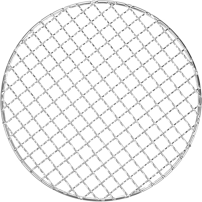 M METERXITY Cooling Rack, 8" Round Stainless Steel Baking Rack for BBQ/Cooking/Roasting/Grilling/Steaming/Drying, Wire Cooling Rack for Baking [Silver]