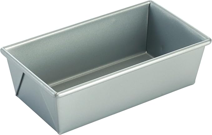Loaf Pan, 1 Lb, 8-1/2"x4-1/2"x2-3/4"H, 0.6mm, Silicon Glaze, Aluminized Steel