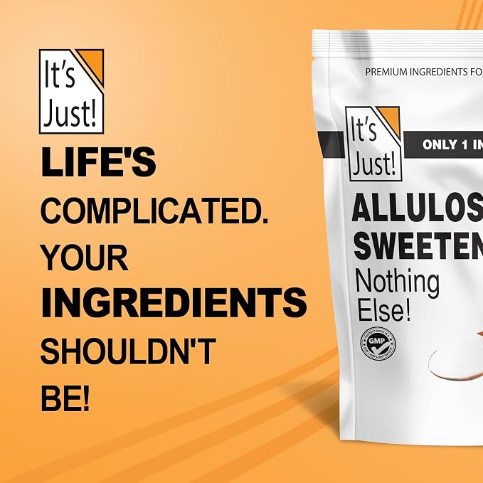 It's Just - Allulose, Sugar Substitute, Keto Friendly Sweetener, Non-Glycemic, Non-GMO (32oz)