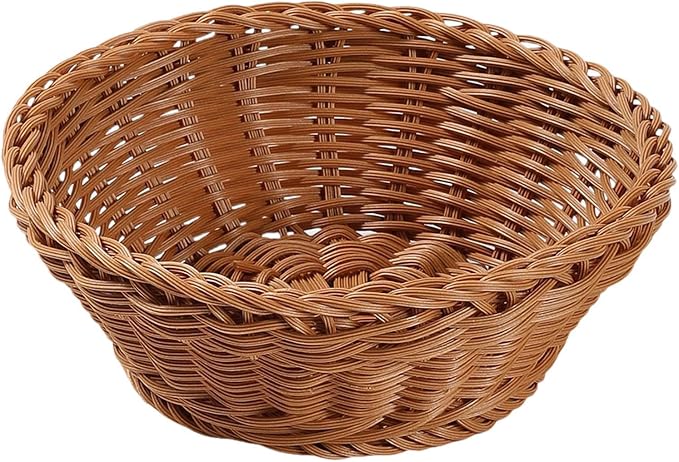 Handmade Synthetic Rattan Basket, Multifunctional and Original, Ideal for Snacks at Home, Weddings and Meals, M