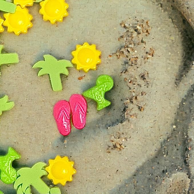 COOL MOM SPRINKLES Toes In The Sand Sprinkles (4 oz.) – Sandal, Sun, Palm Tree Sprinkles for Decorating Summer Cakes, Cupcakes, Cookies & Desserts – Mixed in the USA/Gluten-Free