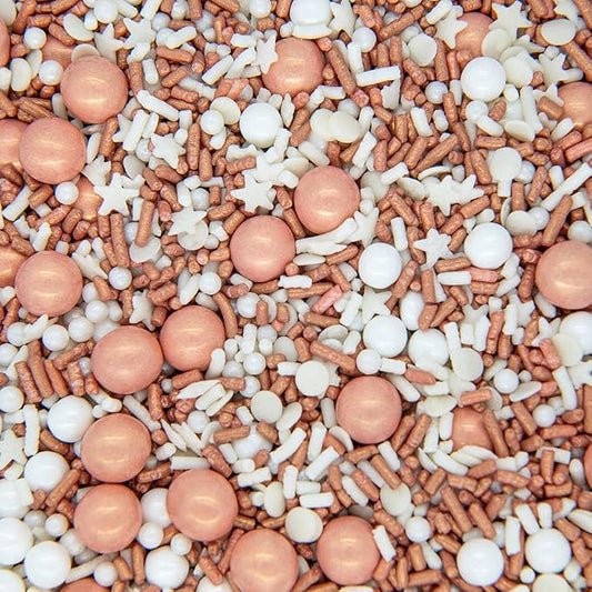 Sprinkles for Cake Decorating Edible Cake Decorations Fancy Rose Gold Sprinkles Cupcake Decorations Cake Sprinkles for Cupcake Decorating Rose Gold Cake Decorations Sugar Pearls