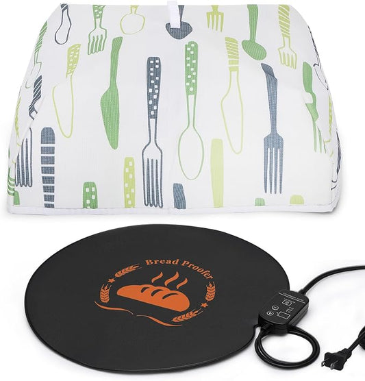 Dough Rising Warming Mat, 59 ℉-140 ℉ Adjustable Bread Rising Warmer, Bread Proofing Heating Pad for Sourdough Riser, Dough Rising, Bread Warming, Bread Proofer Warming Mat with Temperature Controller
