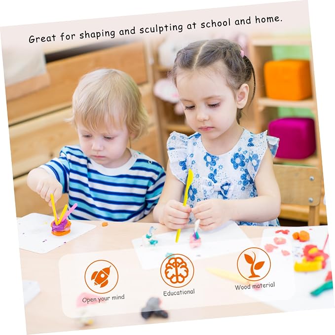 Tofficu 4sets Eco-Friendly Plastic Clay Modeling Tool Sculpting Clay Pens Cutters for Fondant Cake Decorations Baking Carving Kit