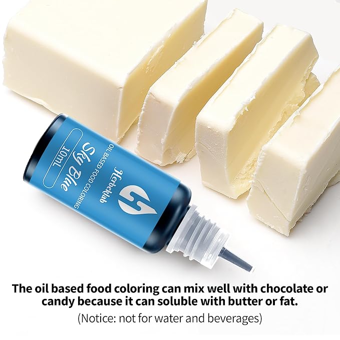 Oil Based Food Coloring for Chocolate Herbeklab 12 Colors x 10 ml Concentrated Oil Food Dye for Melting Chocolate, Candy Melts, Cake Pops, Strawberries - 12 mill