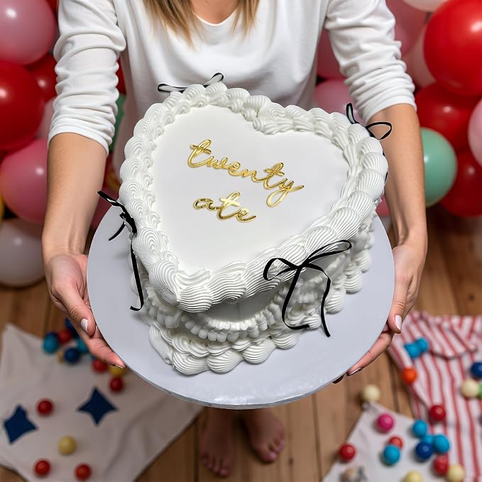 Twenty Ate Cake Topper – Gold Acrylic 28th Birthday Cake Decoration, Funny Twenty Eight Cake Sign, Reusable Cake Topper for Men & Women Party Supplies (twenty ATE)